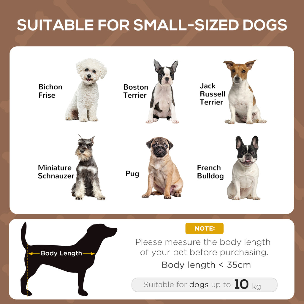 PawHut Outdoor Dog Bed with Removable Canopy, Portable Raised Dog Bed for Camping, Garden & Beach, Water-Resistant UV-Protection Mesh Pet Cot Sun Lounger, for Small Pets, 61 x 46 x 62 cm, Brown