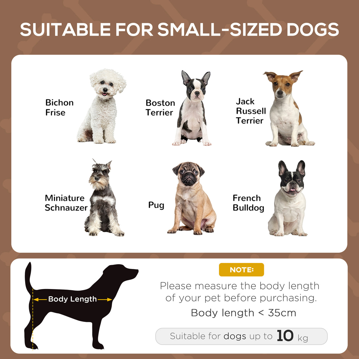 PawHut Outdoor Dog Bed with Removable Canopy, Portable Raised Dog Bed for Camping, Garden & Beach, Water-Resistant UV-Protection Mesh Pet Cot Sun Lounger, for Small Pets, 61 x 46 x 62 cm, Brown