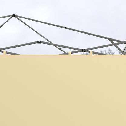 Outsunny Set of Two 3 x 3(m) Replacement Zipped Gazebo Walls - Beige