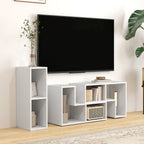 Three-Block Modular TV Stand - White Wood-Effect