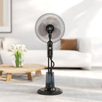 Pedestal Fan with Water Mist Spray, Spray Misting Fan with 70° Oscillation, Tilt Head, 3 Speeds, 3 Modes, Adjustable Mist, 3.2L Water Tank, for Home, 120 cm