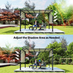 Outsunny 2 Pcs UV Protection Pergola Replacement Canopy, Pergola Shade Cover, Easy to Install, for 3 x 3(m) Pergola, Cream White