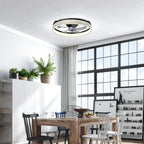 Ceiling Fans with Lights and Remote & App Control, 50cm LED Ceiling Fan Light with 3 Colour Temperatures, 6 Speed, Black