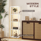 Four-Shelf Floor Lamp - White