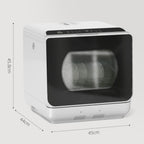 Table Top Dishwasher with Built-in 6L Water Tank, Mini Countertop Dishwasher with 6 Programs, 4 Place Settings, Silver Tone