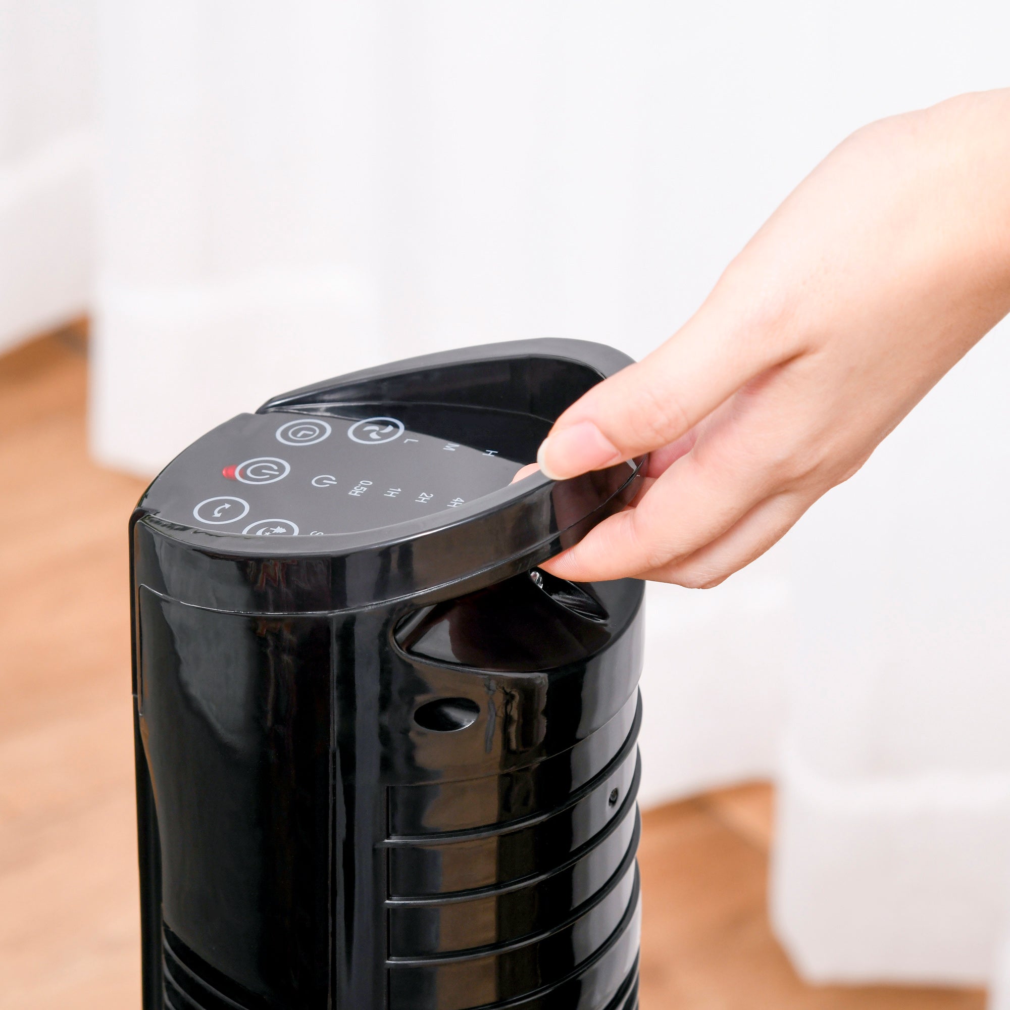 31" Freestanding Tower Fan, 3 Speed 3 Mode, 7.5H Timer, Oscillating, LED Panel, Remote Control, 31 Inch Standing Fan, Black