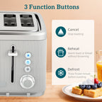 Electric Stainless Steel Kettle and Toaster Set, 3000W 1.7L UK Strix Thermostat Fast Boil Kettle w/ Limescale Filter, Cool Touch Body, 4 Slice Toaster with 7 Browning Levels, Taupe