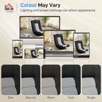 HOMCOM Floor Chair, Folding Floor Sofa with Adjustable Backrest, Wide Seat, Swivel Base, Black