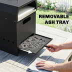 Outsunny 3 in 1 Outdoor Pizza Oven, Portable Wood Fired Pizza Maker with Handles, Stone and Peel