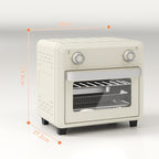 10L Air Fryer Oven, Mini Oven, Oil Free Cooking, Grill, Roast, Bake, with Adjustable Temperature, Timer, Dishwasher Safe, 1000W, Cream White
