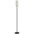 Floor Lamp for Living Room, Modern Standing Lamp with Linen Shade & Foot Switch, Minimalist Tall Pole Lampshade for Bedroom, Office, White