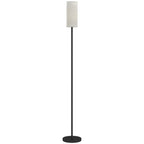 Floor Lamp for Living Room, Modern Standing Lamp with Linen Shade & Foot Switch, Minimalist Tall Pole Lampshade for Bedroom, Office, White