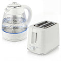 Kettle and Toaster Set, 1.7L 3000W Rapid Kettle with Limescale Filter, 2 Slice Toaster with 7 Browning Controls, Cream