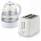 Kettle and Toaster Set, 1.7L 3000W Rapid Kettle with Limescale Filter, 2 Slice Toaster with 7 Browning Controls, Cream