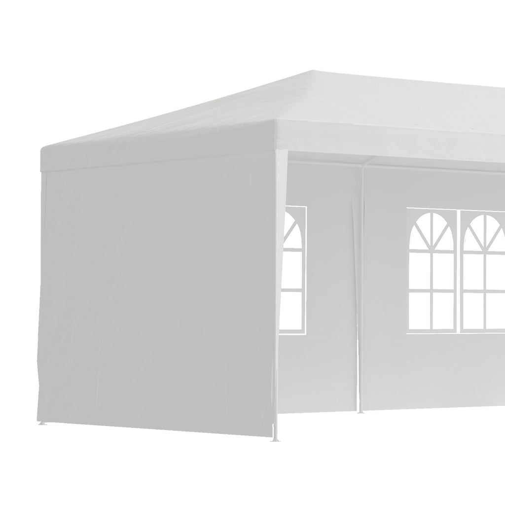 Outsunny 9 x 3 m Party Tent Gazebo Marquee Outdoor Patio Canopy Shelter with Windows and Side Panels Black