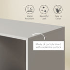 Open Wardrobe on Wheels, Bedroom Wardrobe with Clothes Hanging Rail, 2 Storage Shelves, Mobile Garment Rack for Cloakroom, Hallway, Grey