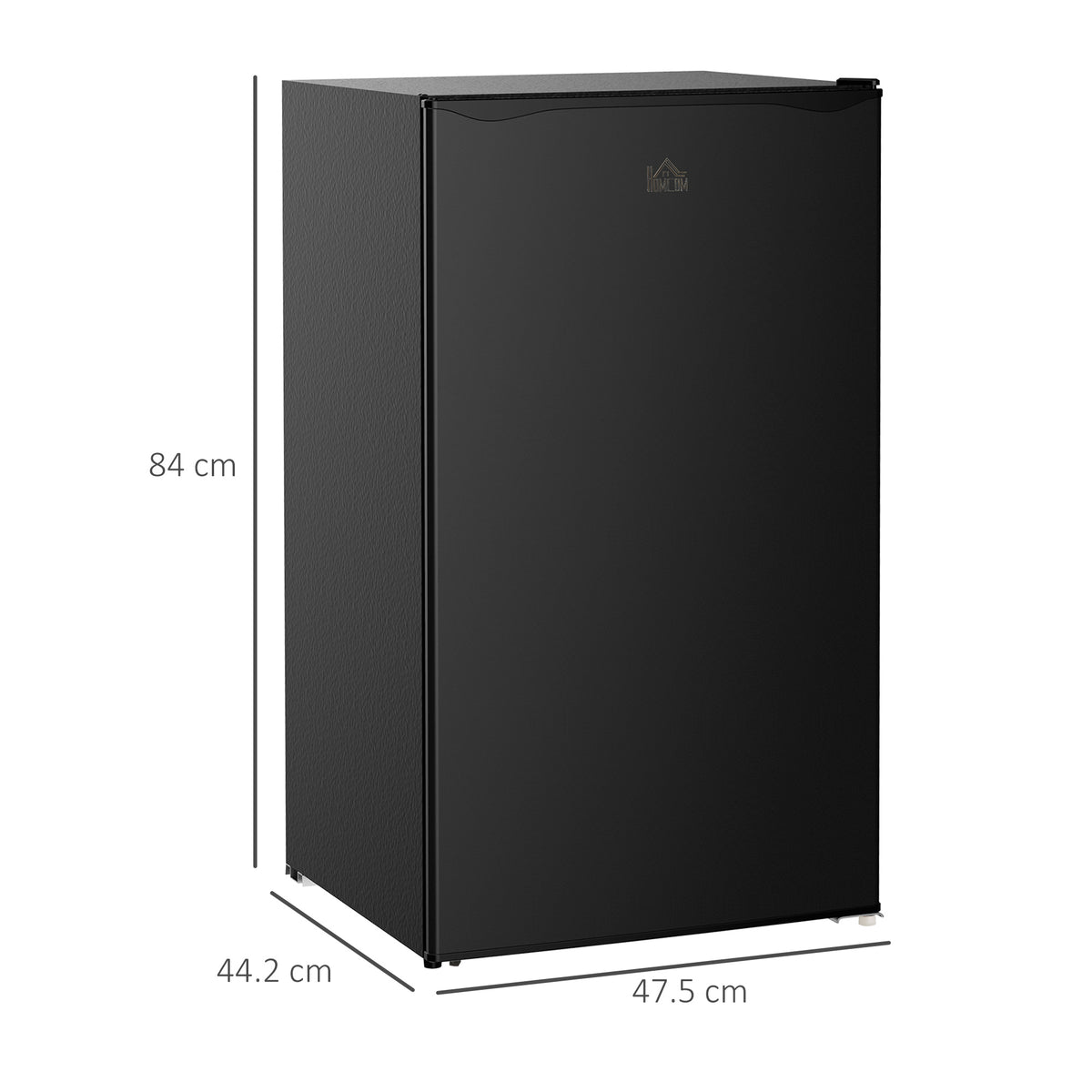 Under Counter Fridge, 91L Small Fridge with Chiller Box, Removable Shelf, Reversible Door, Adjustable Legs, Mini Refrigerator, Black