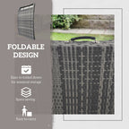 Outsunny Rattan Folding Sun Lounger Outdoor Chair with Cushion and Pillow Mixed Grey