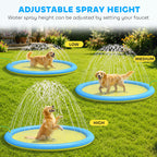 PawHut Dog Splash Pad for Pets Dog Bath Pool Water Game