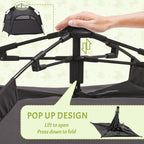 PawHut Foldable Dog Cat Tent with Water-Resistant Oxford, Carry Bag for Extra Large Dog, Charcoal Grey