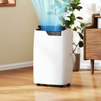 Portable Air Conditioner 14000 BTU, 4-in-1 AC Unit with Cool, Dehumidifier, Fan, Sleep Mode, WiFi Voice Remote Control