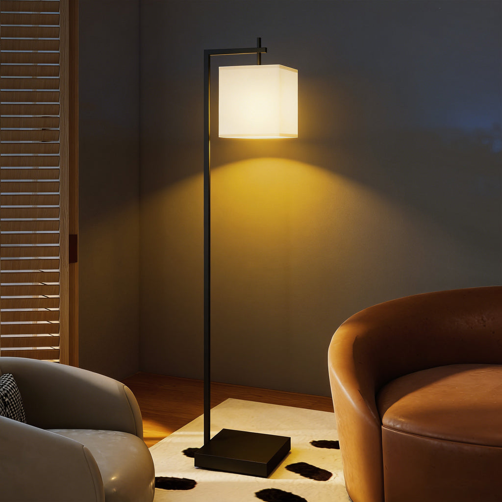 Floor Lamp for Living Room, 66" Modern Tall Standing Lamp with Adjustable Colour Temperatures & 10 Brightness Levels, Remote Control and Foot Switch for Bedroom Office, 9W LED Bulb Included