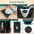 Simple Polished Toaster and Kettle Set - Black