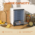 Seven Tray, 40-70°C Food Dehydrator - White